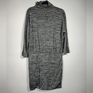 Lilla P Charcoal Long Sleeve Blouson Dress Mini Dress Size XL